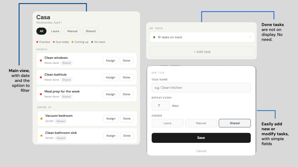 App Main View And New Task Option